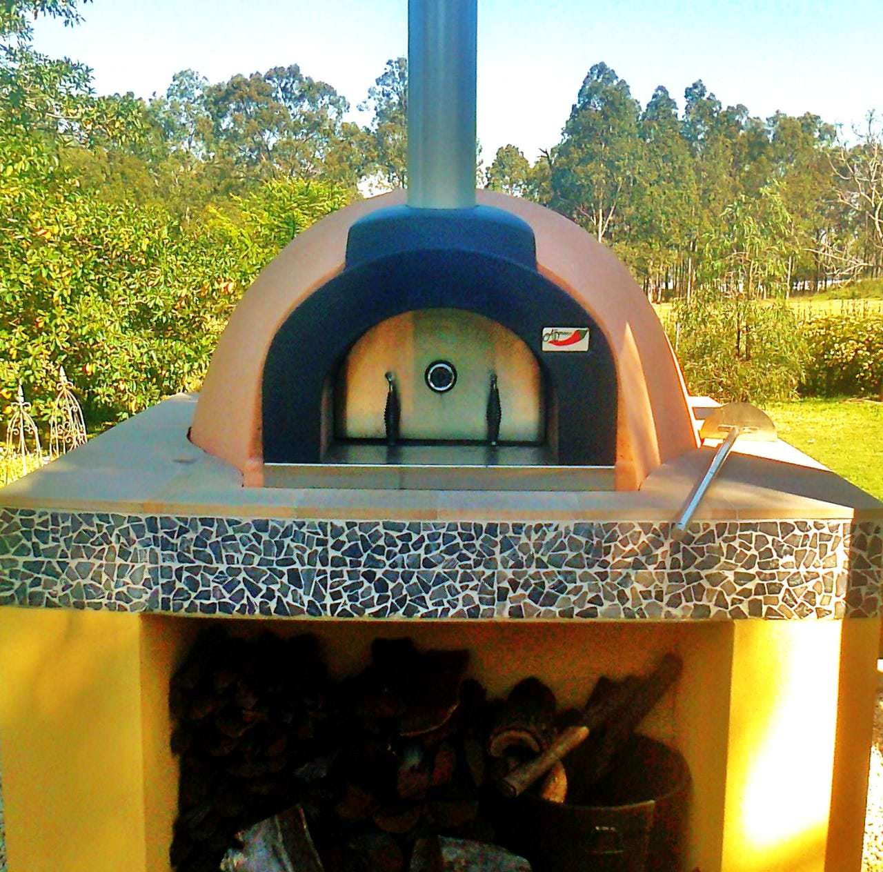 MLC Fabrications Custom Built Pizza Oven, Paved Patio Area and Pergola McDougalls Hill | Hunter Region NSW Australia